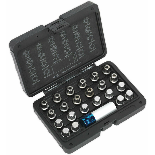 23pc Locking Wheel Nut Key Set - dealers/repair centres only - For vag Vehicles