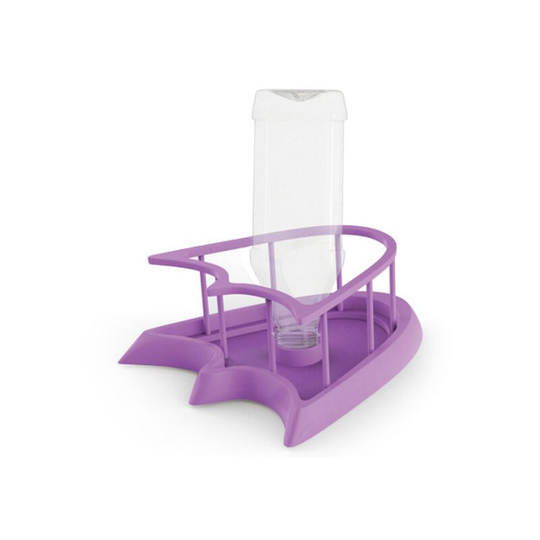 Climbing Pet Automatic Drinking Water Dispenser Climbing Pet Turtle Lizard Water Basin Food Basin Plastic Fence (Purple)