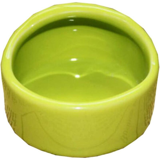 Pet Supplies a Small Ceramic Feeding Pot Anti-splash Feeding Pot for Squirrel Hamster 7.5x5.5CM (Green)