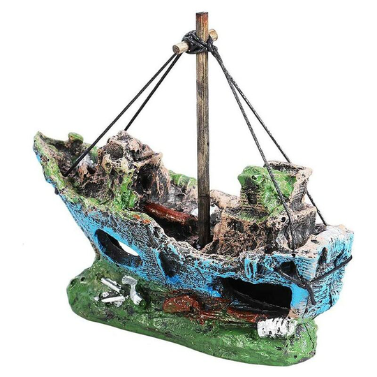 Ilovemilan - inherited Fish Tank Accessories Vessel, Decoration Fish Tank Aquarium Accessories Ornament Cave Landscape Castles Corsair Vessel for