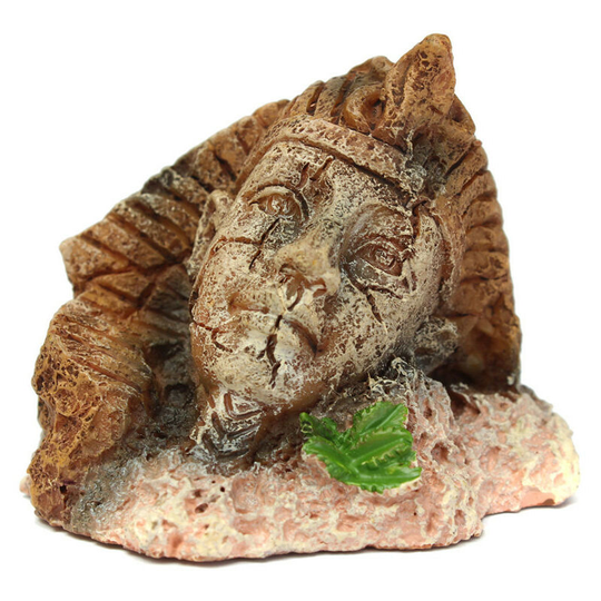 2PCS Aquarium Ornament, Resin Roman Style Ruins Statue Pillar Statue Aquarium Decorations 6*5*5cm