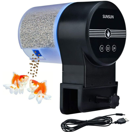 Monly - 3 way usb charger automatic fish feeder timer turtle food aquarium accessories aquarium auto fish feeder for marine aquariums pond
