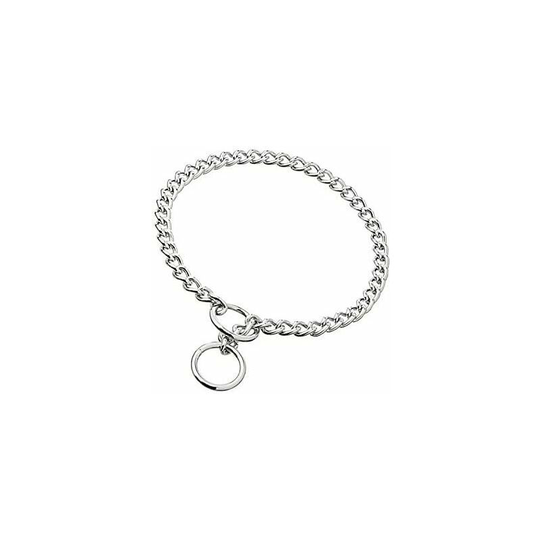 Stainless Steel p Chock Metal Chain Dog Collars Walking Training Pet Supplies for Small Medium Dogs - 3.0mm x 55cm