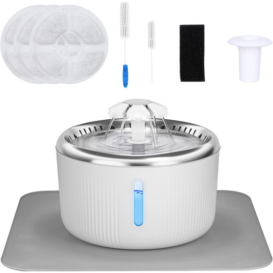 2L Automatic Pet Cat Water Fountain with LED Electric Dog Cats Pets Mute Drinker Feeder Bowl Pet Drinking Fountain Dispenser
