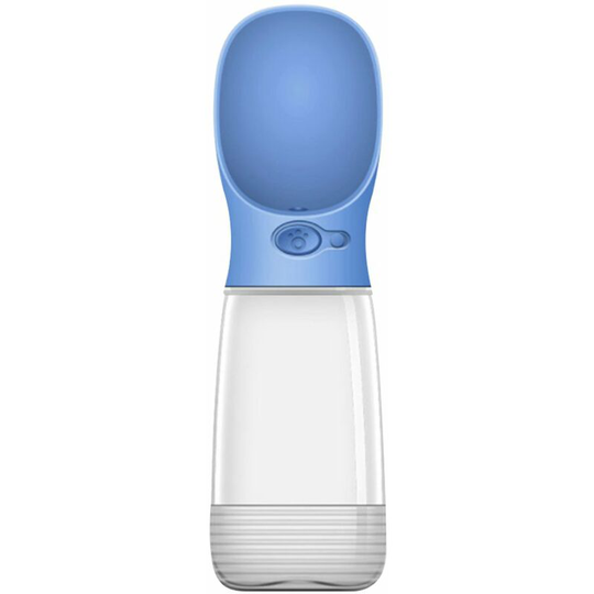 Dog Water Bottle with Poop Bag Dispenser, Portable Dog Travel Water Bottle Perfect for Walking, Hiking Blue