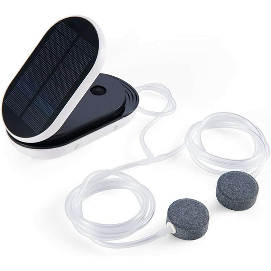 Osqi - Pond Oxygenator, 3 Working Modes Flip Air Pump Solar Powered Oxygenator Water Oxygen Pump, Air Pump Fish Tank with usb Powered Pond Aerator