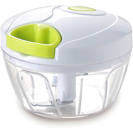 Manual Food Chopper for Vegetable Fruits Nuts Onions Chopper Hand Pull Mincer Blender Mixer Food Processor,White,1pack