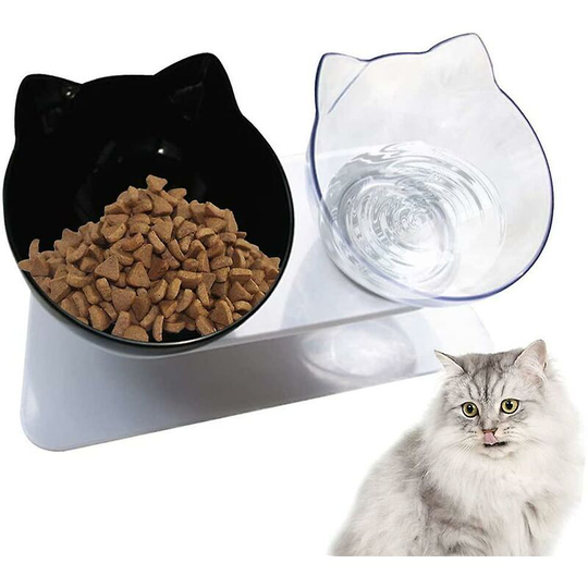 Cats Food Bowl Cat Bowl 15 Tilted Double Bowl Nonslip Base Thsinde