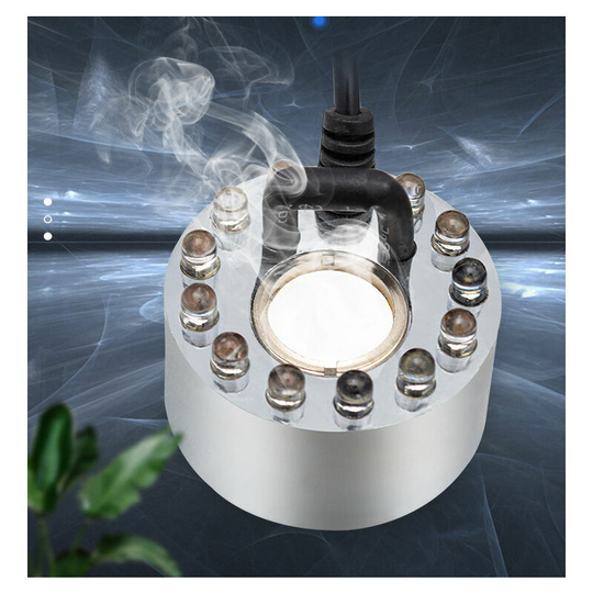 Water Mist Water Atomizer for Indoor Fountain Swimming Pool Water Tank (20MM, 12 Lamps, Atomizer (Door Word Inductor), 1 Piece)