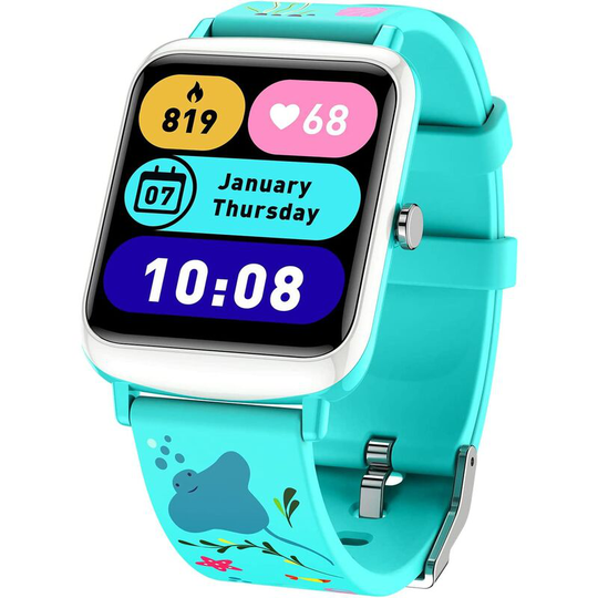 FVO - Kid Girl Boy Fitness Tracker with Heart Rate SpO2 IP68 Waterproof Calculator Alarm Stopwatch Step Counter Sleep Monitor 22 Sports for Android