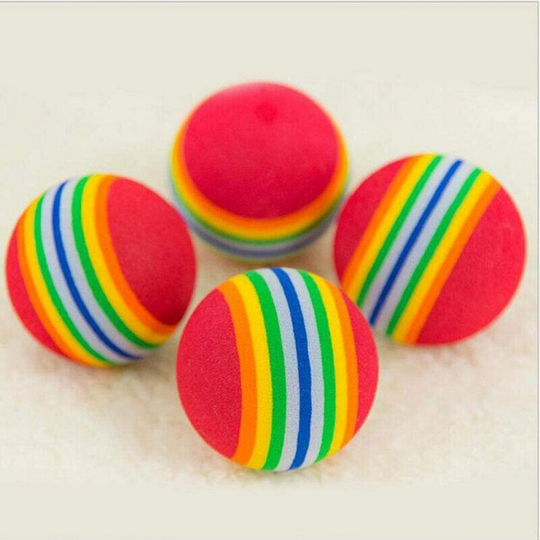Funny Unids Colorful Bow Toy Soft Pet Dog Iris Eva Foam Kitten Toy Cat Toy Dog Ball Chewing Gum Teeth Cleaning Pet Supplies 4.5cm