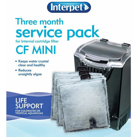 3-Month Service Pack for Internal Cartridge Filter, cf Mini - Interpet