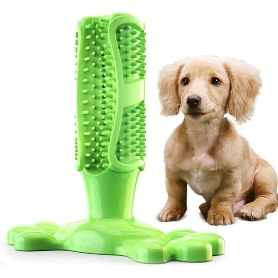 Litzee - Dog Toy Dog Toothbrush Stick,Dog Chew Toys,Teeth Cleaning Toothbrush Nontoxic Natural Rubber Bite Resistant Toys.【Suitable for Dogs Under