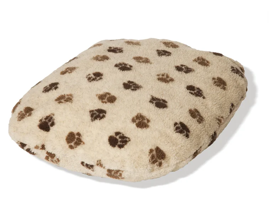 Sherpa Fleece Paw Dog Fibre Bed