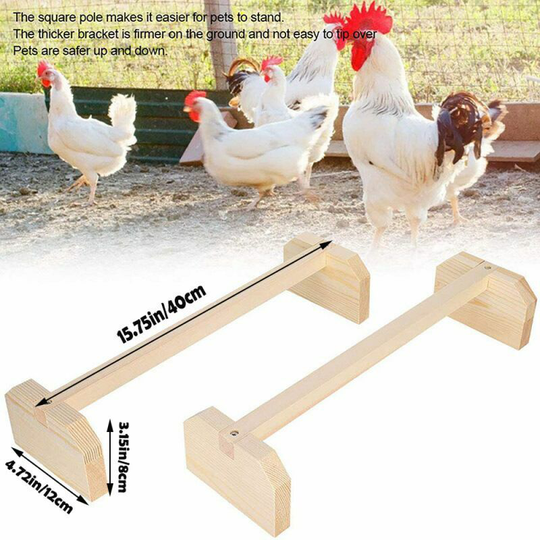 Chicken Perch Wooden Chicken Perch Large Chickens Training Bird Stand Perch Stand Natural Pet Supplies 1pc