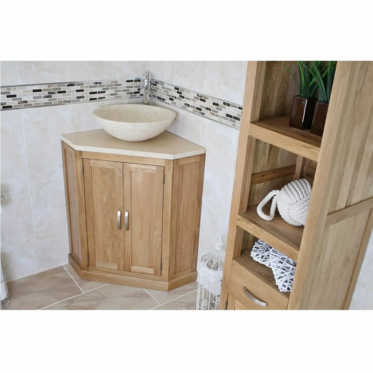 Decamp Solid Oak 550mm Free-Standing Vanity Unit