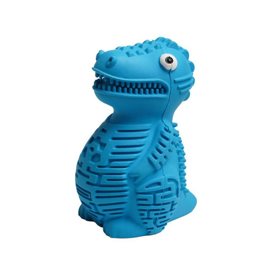 Indestructible Pet Dog Toy, Durable Crocodile Shaped Rubber Chew Toy, Interactive Toy for Small & Medium Dogs, Teeth Cleaning Toy, Green(light blue)