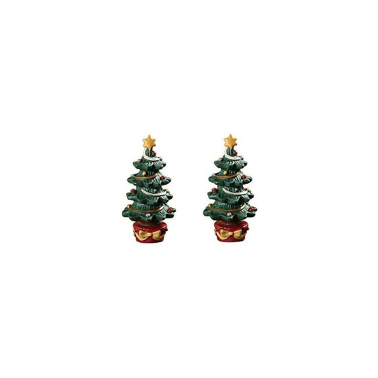 Benobby Kids - 2 Pcs Christmas Aquarium Decoration Christmas Tree Figurine Resin Fish Tank Decoration Fish Tank Accessories Fish Tank Statue Decor