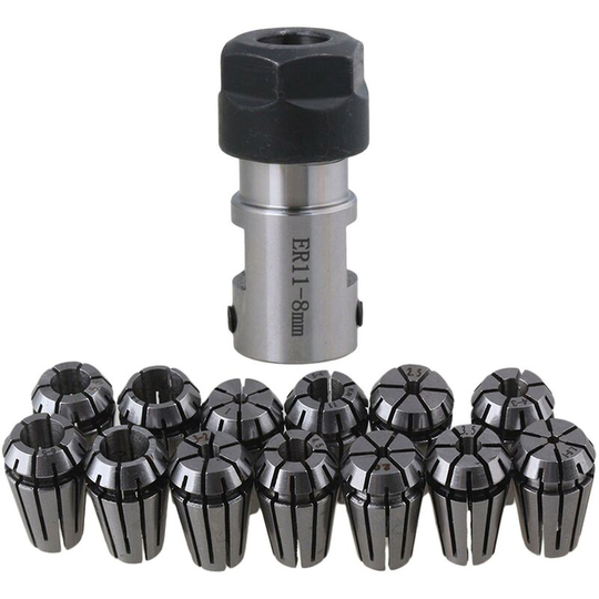 Er 8mm Type a Extension Rod and 13 Piece Spring Collet Set for cnc Milling,