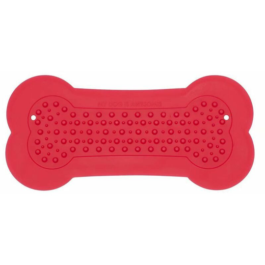 Dog Bath Shower Sticker Silicone os Sticker Dog Toy Sticker Pet Toys Cat Dog Bath Sticker Pet Dog Supplies (Red)