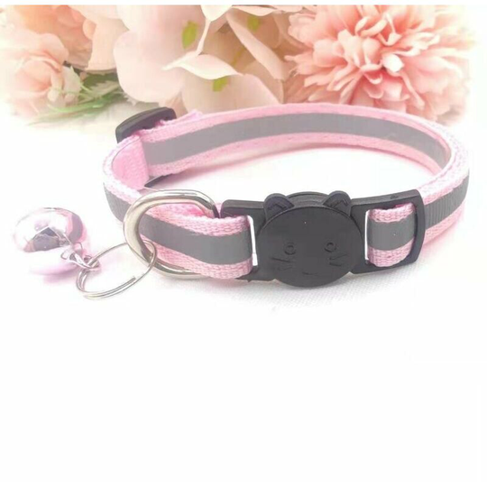 8 pcs Reflective Cat Collars, Anti Strangling Kitten Collar and Bell, Adjustable Cat Collar, Personalized Cat and Pet Accessories