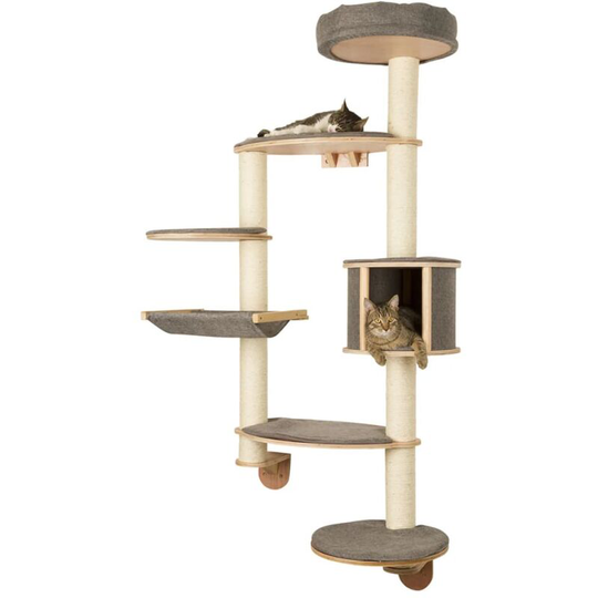 Wall-Mounted Cat Tree Dolomit xl Tofana Grey 185 cm 81541 Kerbl Grey