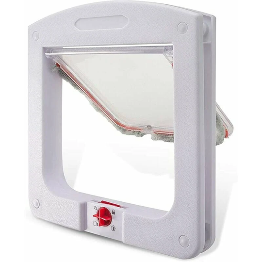 Echoo - Cat Flap for Cats Dogs Small Cat Flap 4-Way Microchip Door Lockable Easy to Install