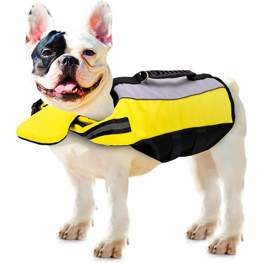 Life Vests Dog Life Vest Dog Buoy Pet Floatation Vest Swimming Jacket Medium Size Reflective Float Coat - s