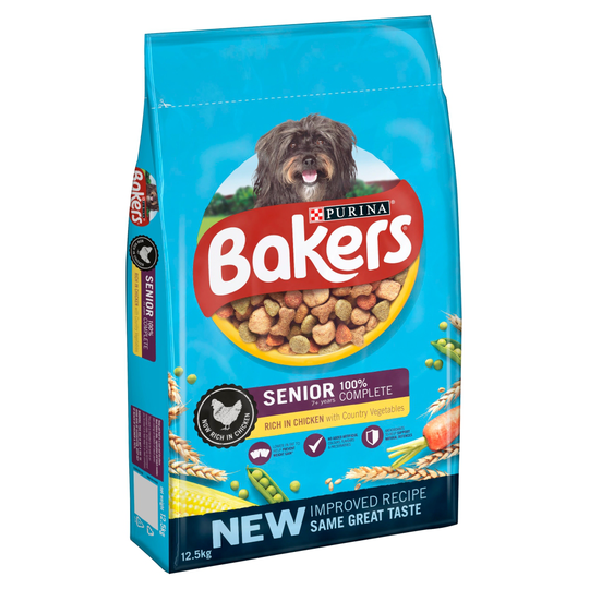 Bakers Senior Rich in Chicken with Country Vegetables - Economy pack: 2 x 12.5kg