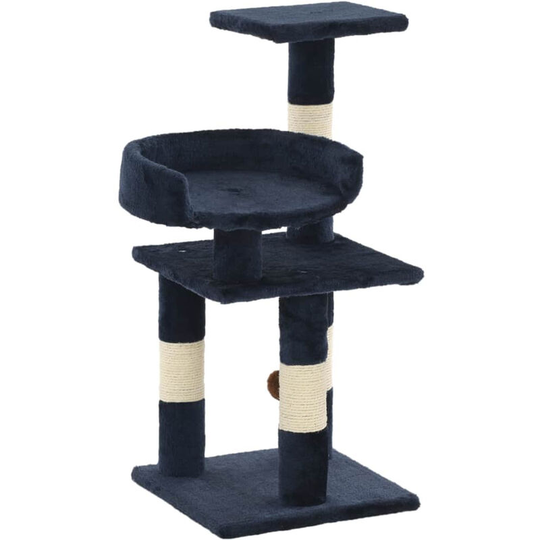 Cat Tree with Sisal Scratching Posts 65 cm Blue