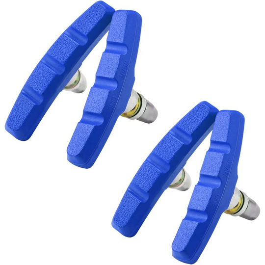 Tinor - 2 Pairs V-Brake Brake Pads 70mm v Bike Bicycle Brake Pads with Hex Nuts and Spacers Bicycle Brake Block Set Set 70mm VSP70(Blue)