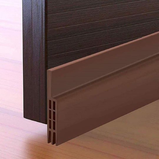 Door Bottom Caulk, 100 x 5cm Door Bottom Adhesive, Soft Silicone Thermal Sound Insulation White Sealing Strip Anti Noise Dust Stop Cold Air Anti