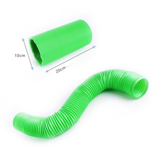 Rabbit Tunnel and Bendable Pipe Rabbit Hideout Activity Tunnel Toy for Small Animals Suitable for Dwarf Rabbit 2 Pcs - Green - Thsinde
