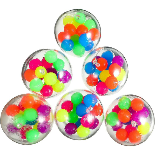 6 Pieces dna Stress Balls Fidget Toys Rainbow Color Stress Ball Sensory Toys Hand Exercise Tool for Adult Teen to Relieve Stress Anxiety