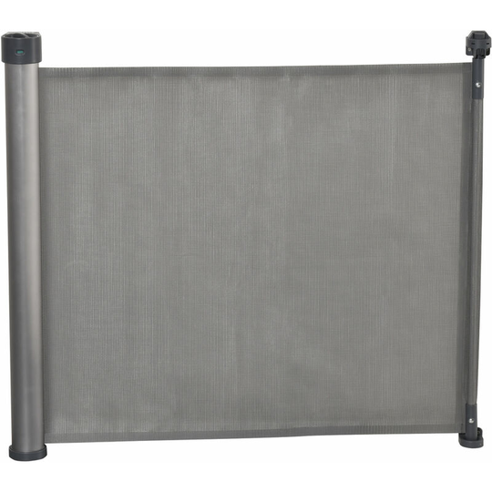 Retractable Safety Gate Detachable Pet Barrier for Doorway Hallway Stairs - Grey - Pawhut
