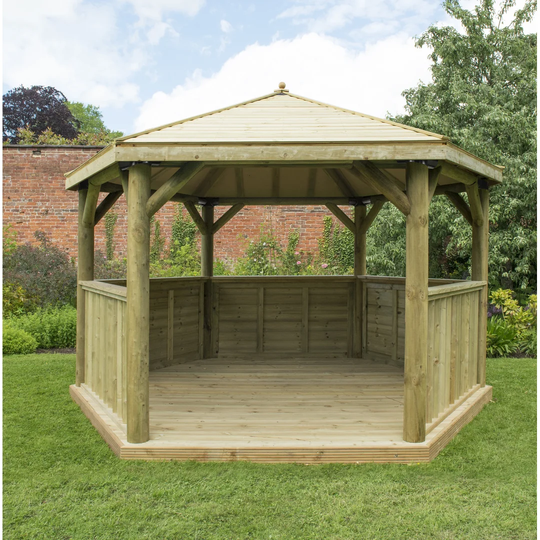 4.5 x 4m Wooden Gazebo with Timber Roof