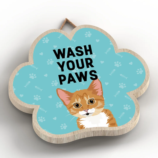 Cat 10 Wash Your PawsWall Décor