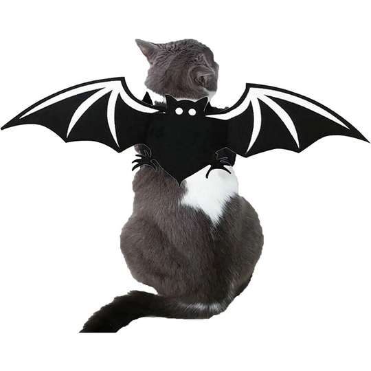 Cat Costume - Adorable and Mysterious Bat Wings for Cat - Pet Clothes for Small Dogs and Cats, Halloween Costume Accessories,(suitable for all cats