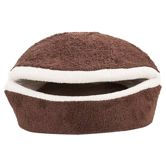 Cat and Dog Basket Hamburger Shaped Cat House Soft Warm Sofa Dog Bed Washable Plush Cushion
