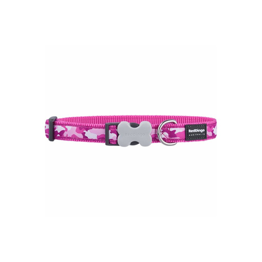 (M) RED DINGO ADJUSTABLE DOG/PUPPY COLLARS PINK CAMO