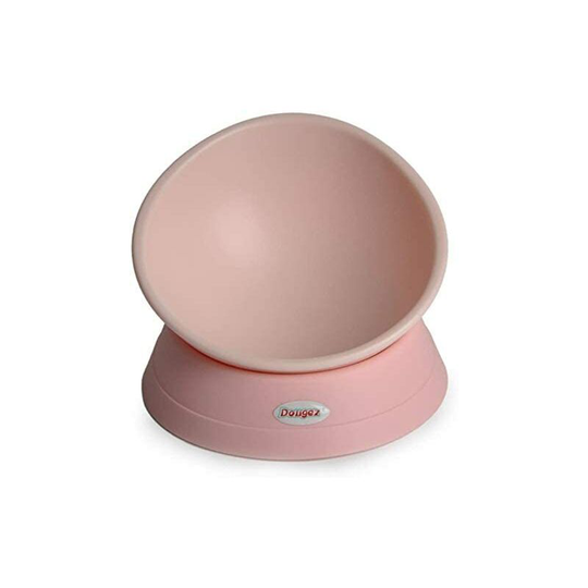 Dual Purpose Slanted Dog Cat Food Bowl Cat Dish Dog Bowl Pet Sterile Tableware Pet Feeding Watering Supplies (Light Pink)