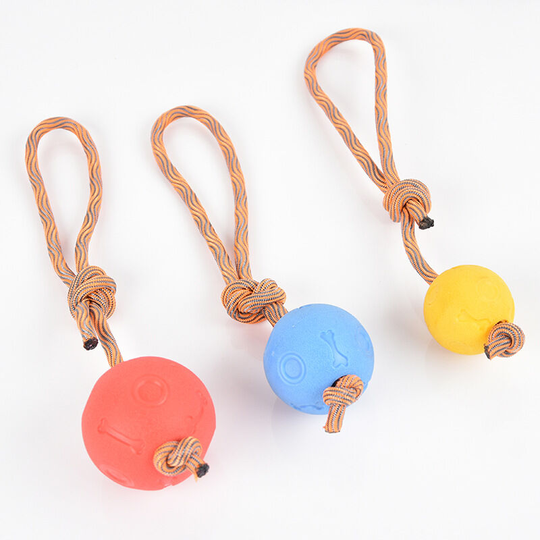 3 pcs tpr pet chew toy wear-resistant chew resistant elastic knot dog toy ball 50MM