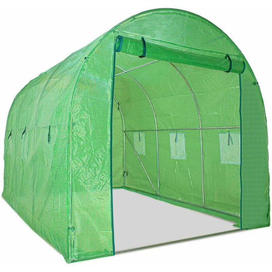 Boudech - Growing greenhouse 2x3 m garden greenhouse with galvanised steel tunnel structure and pe net covering. Greenhouse 6sqm 200x300x190cm