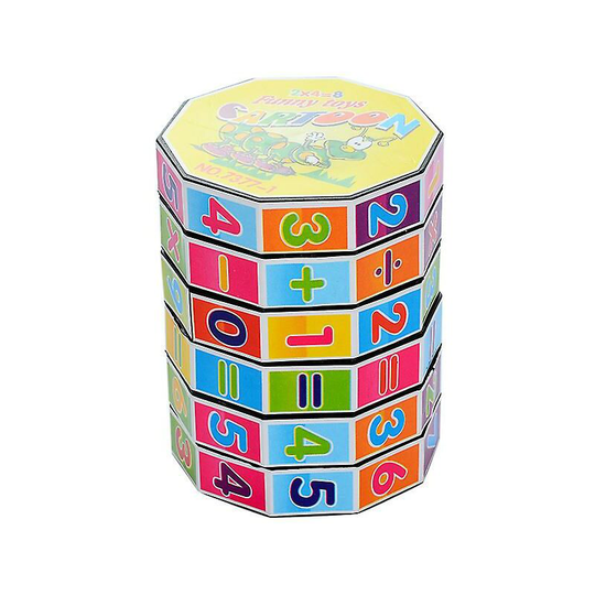 Cylindrical Magic Cube Digital Puzzle Plastic Children Game Toy Early Education Learning - Thsinde