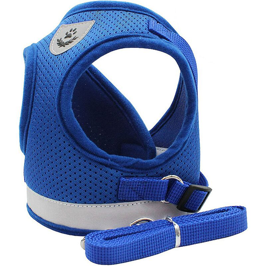 Modou - Cat Harness, Cat Leash, Kitten Harness, Lightweight Breathable Cat Harness, Adjustable with Reflective Strips (s, Blue)