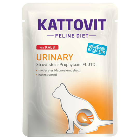 Kattovit Urinary Pouches 24 x 85g - Veal