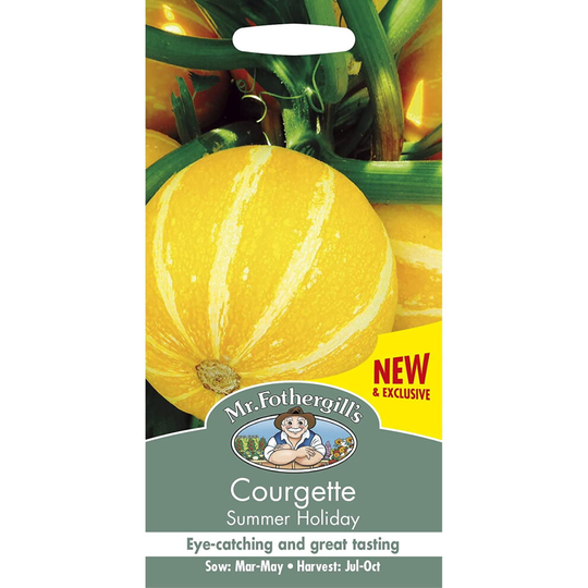 Mr. Fothergill's Courgette Seeds Summer Holiday Yellow Round Unusual