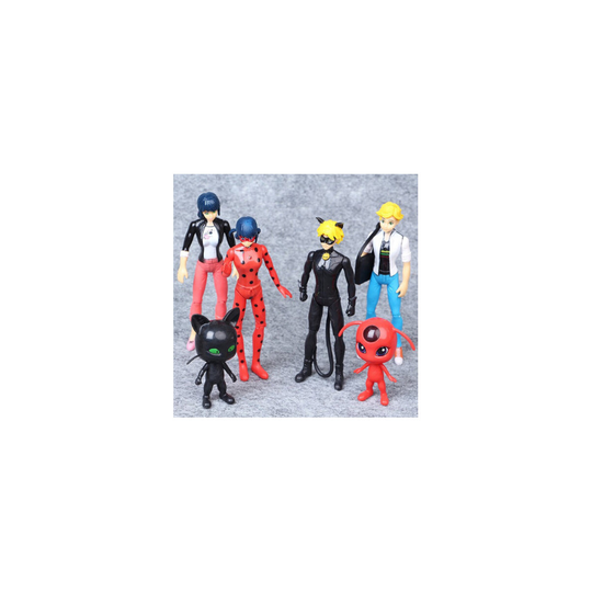 The New 6Pcs Miraculous Ladybug Action Figure Cat Toy Gift