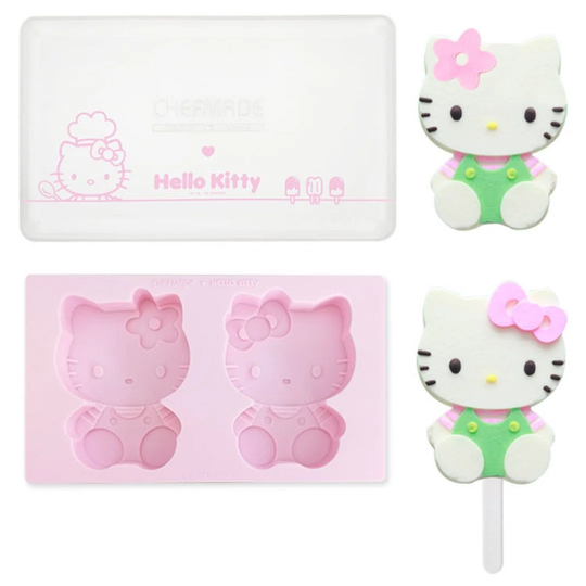 2 Piece Non-Stick Hello Kitty Ice Cream Mold