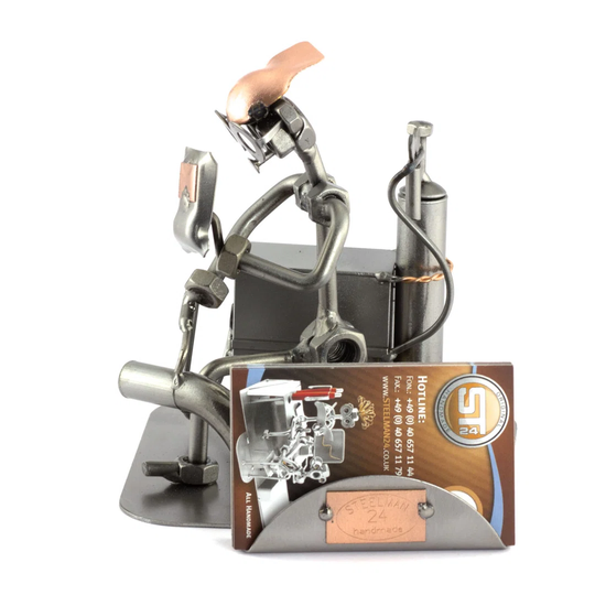 Welder Screw Man Place Card Holder